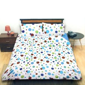 Bloomington Galaxy Dots Blue Quilt Cover Set Queen 210 x 210 cm
