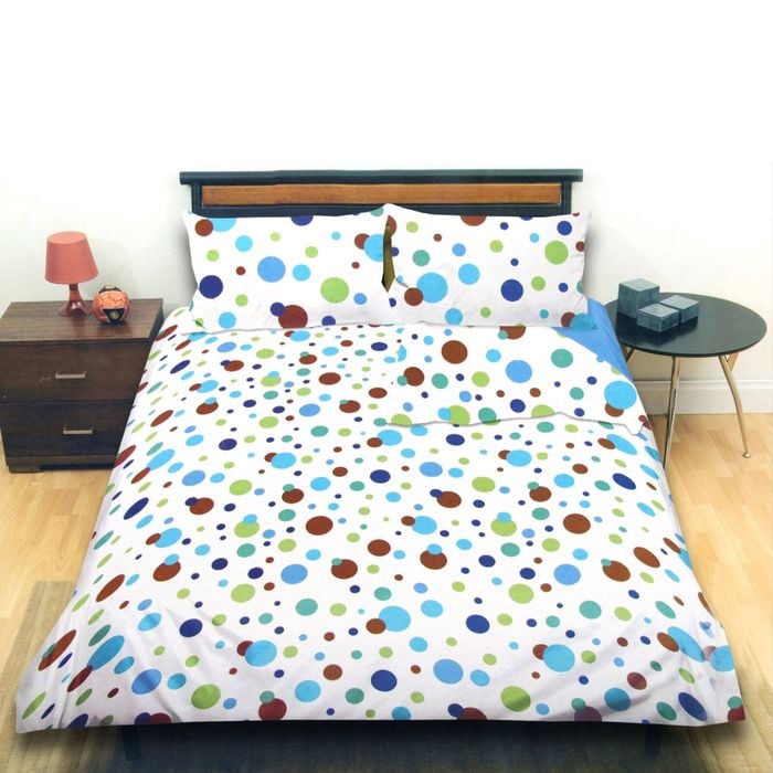 Bloomington Galaxy Dots Blue Quilt Cover Set Queen 210 x 210 cm