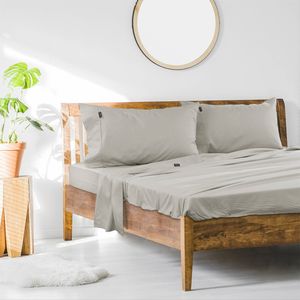 Ardor King Single Bed Fitted Sheet Set w/ Pillowcase 1000TC Cotton Rich Sand