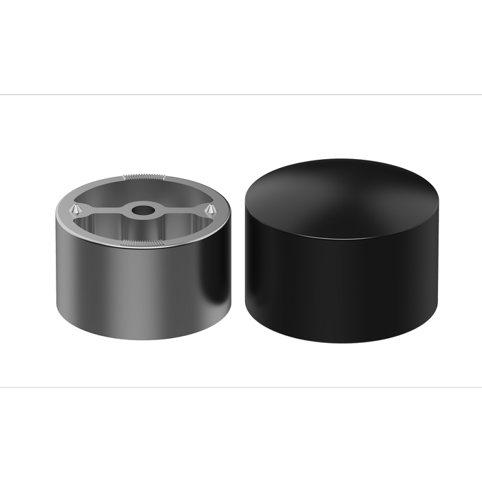 Porta 43mm Black Matte Handrail End Cap