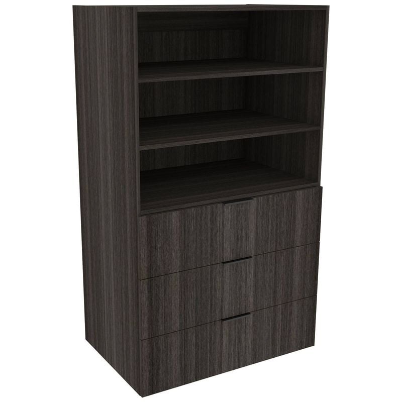 Lugna 1536 x 900 x 580mm Storm Ready to Assemble Robe Insert 2 Shelf 3 Drawer Unit