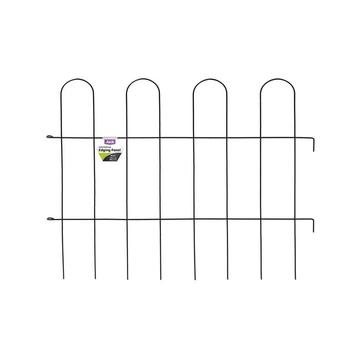 Jack 760 x 890mm Black Garden Edging Panel