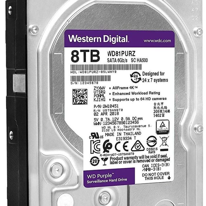 Western Digital WD Purple 8TB HDD PC Desktop Hard Disk Drive