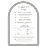Stylish Pool CPR Sign Grey Halo