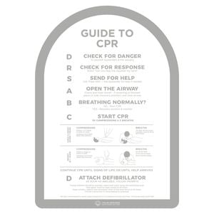 Stylish Pool CPR Sign Grey Halo