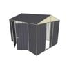 Build-a-Shed 2.3 x 3.0 x 2.3m Front Gable Single Sliding Door and Double Hinged Door Shed - Grey