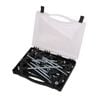 Black 15 Piece Screw In Pegs & Hex Drill Adaptor Socket Rv Caravan Tie Down Kit