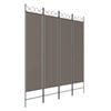 vidaXL 4-Panel Room Divider Anthracite Fabric Privacy Screen Separator Folding