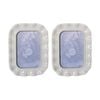 2x Urban Products Isla White Decorative Photo Frame Beaded Edge 4x6inch