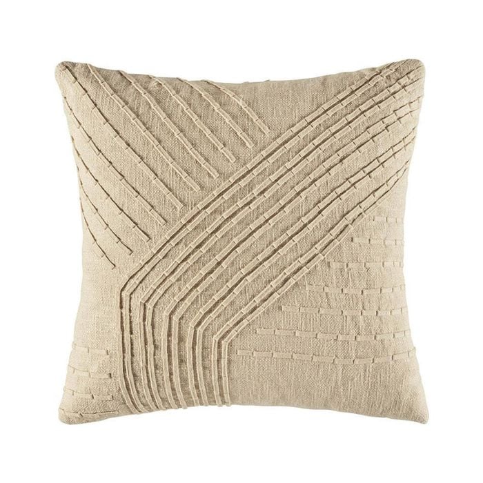Kas Australia Arlia Filled Cushion Decor Square 50x50cm - Natural