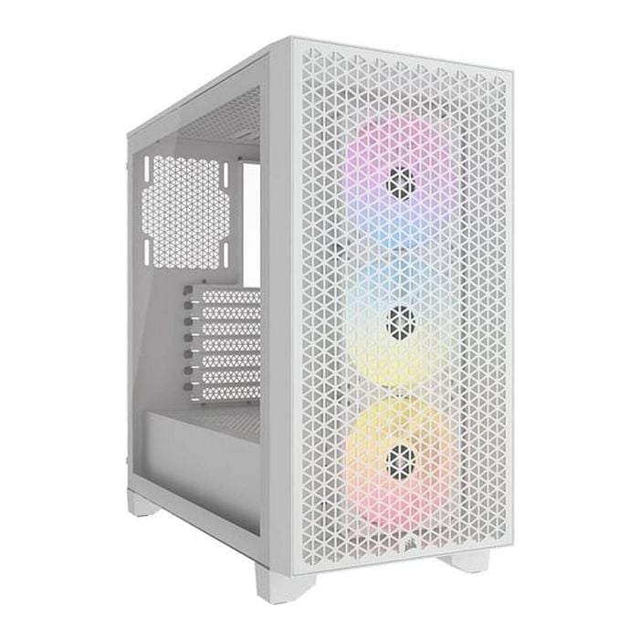 Corsair 3000d Rgb Airflow Atx Mid-tower Pc Case - White [cc-9011256-ww]