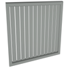 ProtectorAl 300-1000W X 300-1000H Palladium Silver Aluminium Welded Slat Panel Vertical 9mm Gap