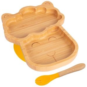 Tiny Dining Bamboo Llama Baby Weaning Plate & Fork Set