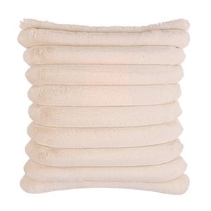 Astin Sinclair 45cm x 45cm Beige Faux Fur Rib Cushion