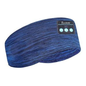 Catzon Music Headband Bluetooth 5.0 Headphones HD Stereo for Workout-LakeBlue