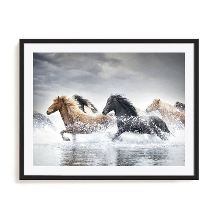 Artey | Horse Run V - Framed Print - Black Frame - 55 x 70cm