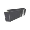 Build-a-Shed 0.8 x 5.2 x 2m Hinged Door Tunnel Shed With Single Hinged Side Door - Grey