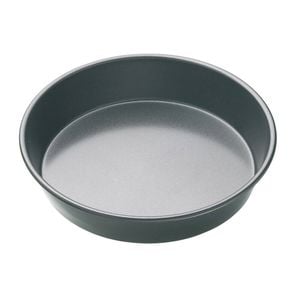 Mastercraft 23cm Heavy Base Non-Stick Round Deep Pie Cake Pan Baking Mould Black