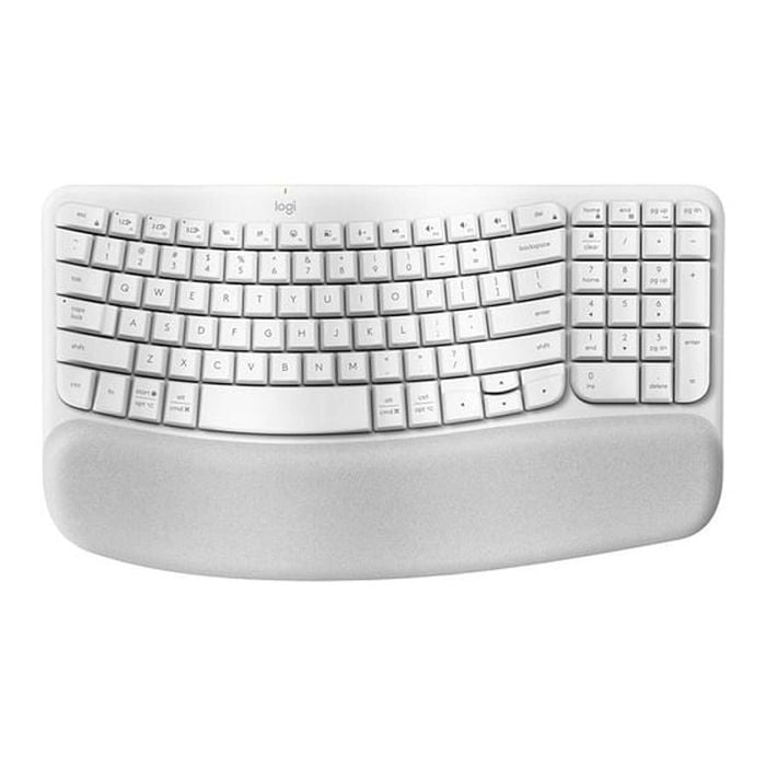 Logitech Wave Keys Wireless Ergonomic Keyboard - Off White [920-012282]