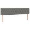 vidaXL Headboards Upholstered Wall Bed Header 2 pcs Dark Grey 100 cm Fabric