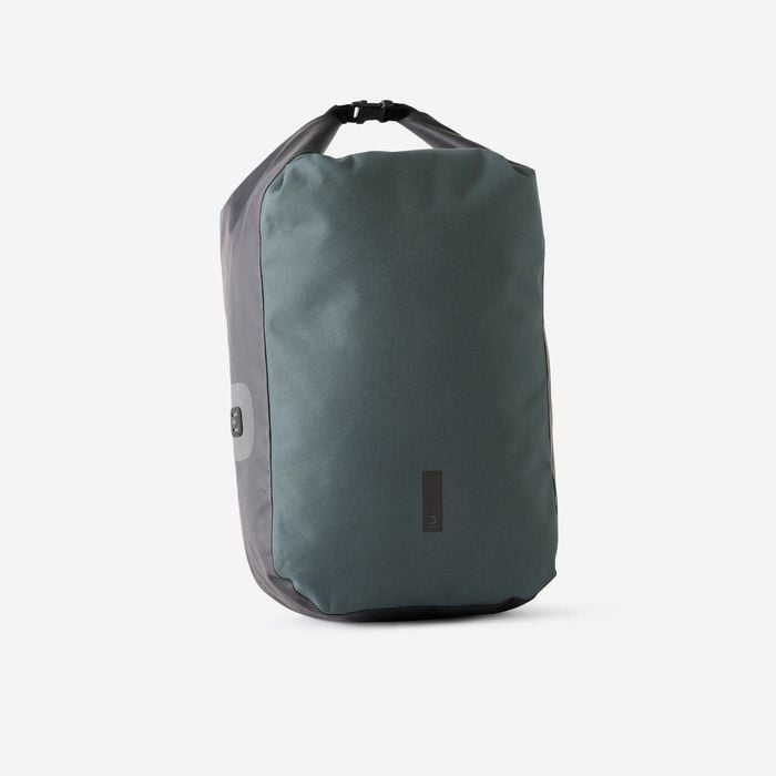 Decathlon - 20 L Waterproof Pannier Rack Bike Bag 500 - Dark Grey - One Size