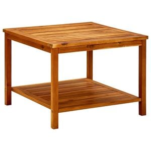 vidaXL Solid Acacia Wood Coffee Table 60x60x45 cm Wooden Side Table Furniture