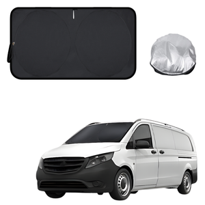 Front Windscreen Sun Shade for Mercedes-Benz Vito Van 2014 - Current (W447) - XL 160 x 100 cm - Black