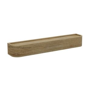 Flexi Storage Decorative Shelving 600 x 110 x 80mm Oak Coat Shelf with Hooks