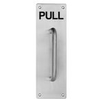 Lemaar 250 x 65 x 2mm Satin Stainless Steel Engraved D Pull On Plate DDA