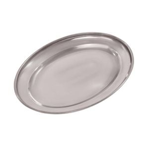 Olympia Service Tray Stainless Steel Oval 200mm Commercial Catering Serving Platter