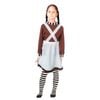 More Than Party Girls Chocolate Worker Costume Brown Dress Apron/Stocking 10-12y