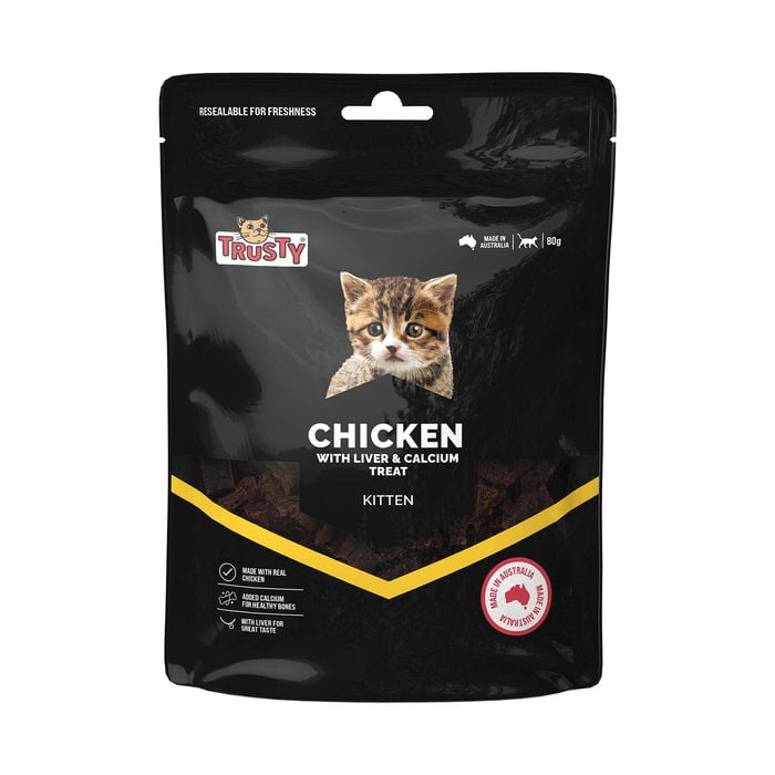 Trusty 80g Chicken With Liver And Calcium Kitten Treats