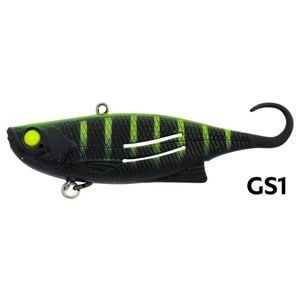 95mm Zerek Green Sunset Weedless Fish Trap Soft Vibe Fishing Lure - 18gm Soft Plastic Lure
