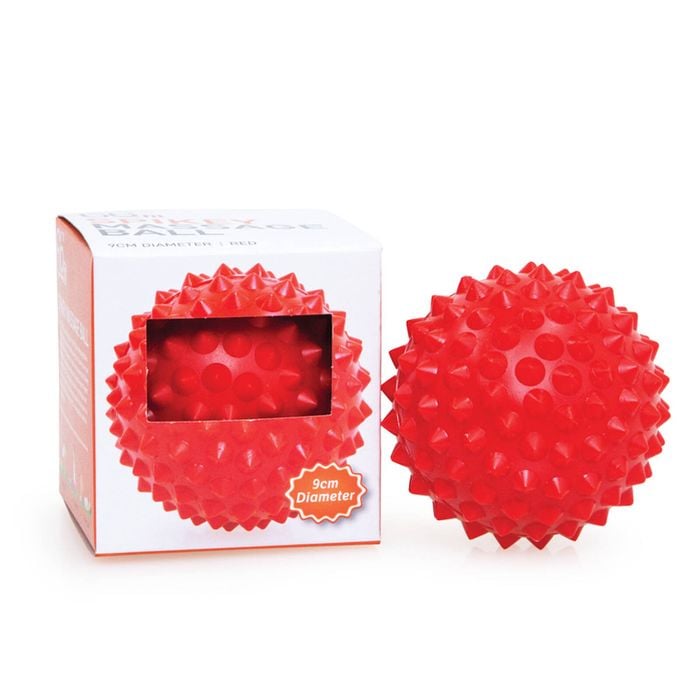 Spikey Massage Ball 9cm For Deep Tissue Relief - Red