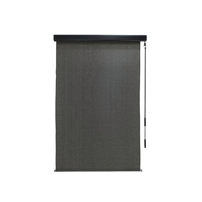 Coolaroo 1.5 x 2.4m Charcoal Crank Operated Outdoor Blind With Premium Pelmet 