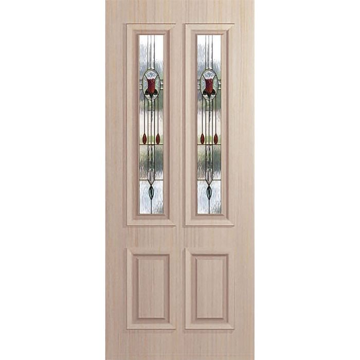 Woodcraft Doors 2040 x 820 x 40 Colonial GL TG Antique Rose Entrance Door