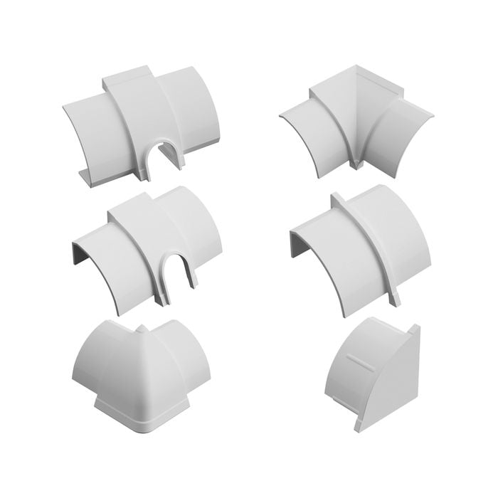DETA 22 x 22mm Cable Cover Accessory Kit - 9 Pack