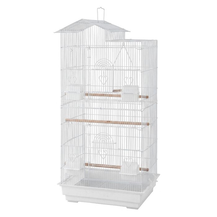 i.Pet 100cm Bird Cage Aviary Parrot Budgie White