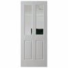 Hume Doors 1980 x 810 x 35mm Oak-G Woodgrain Interior Door Glazed Etchlite