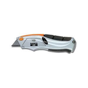 Bahco 170mm Squeeze Retractable Utility Knive with Rubber Grip