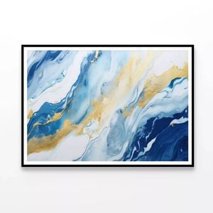 Abstract Marble Oil Paint  Print 100% Australian Made 90x60cm  (Poster)