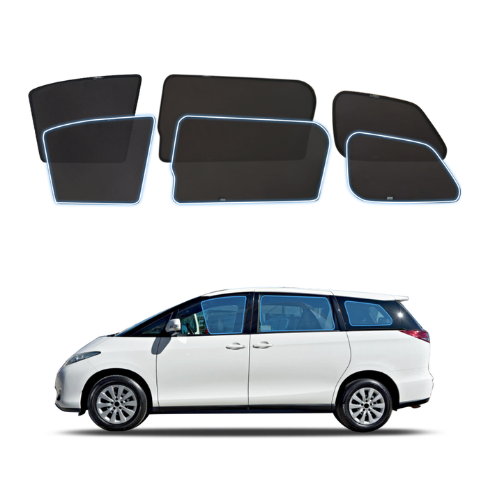 AUSGO Magnetic Window Sun Shade for Toyota Tarago 2006-2019 6-Piece Set Car Shades