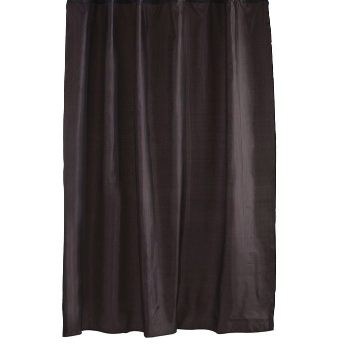 Barelli 180cm x 210mm Slate Shower Curtain Polyester - Black