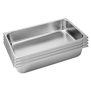 SOGA 4X 1/1 GN Pans Stainless Steel 10cm Deep