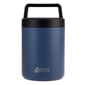 Oasis Insulated Food Flask With Spoon And Handle 480ml - Indigo