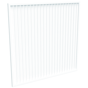 ProtectorAl 1001 - 2000 x 1001 - 2000mm Pearl White Vertical 18mm Gap Aluminium Welded Slat Panel