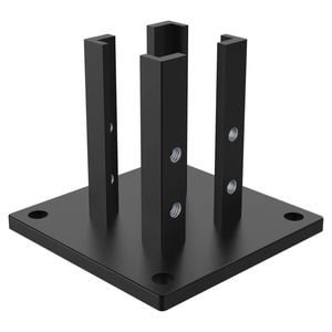 ProtectorAl 108 x 125 x 125mm Black Satin Aluminium 3 Way Post Base