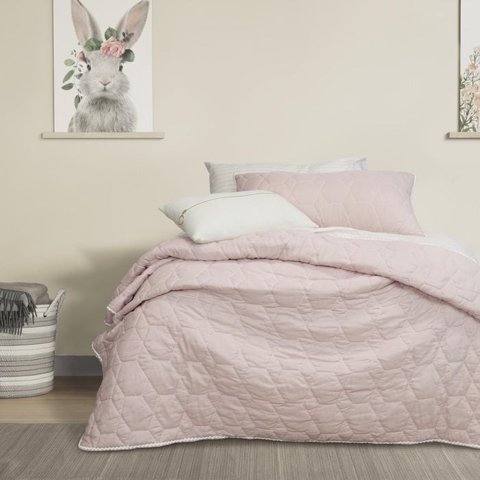 Jelly Bean Kids Bolston Single/double Bed Coverlet Set Pink