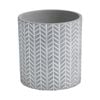 Eden 13.5cm Grey Chevron Indoor Concrete Planter