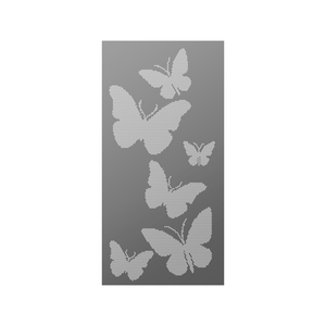 Walpix 1800 x 900 x 0.95mm Perforated Pre-Painted Metal Decorative Screen Flat Profile Butterfly - Basalt - 0.95mm Basalt